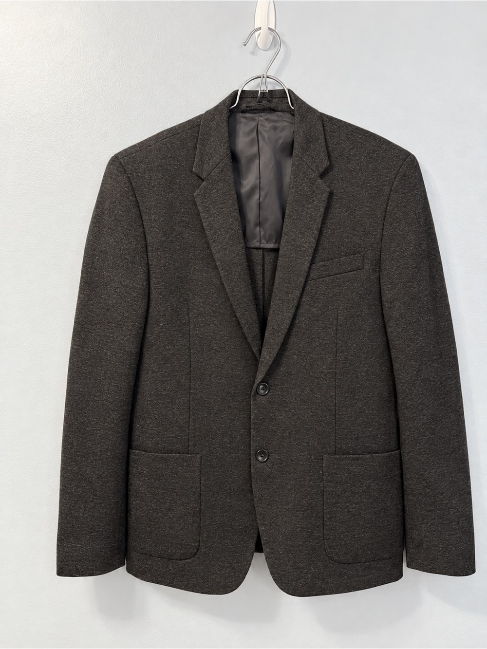 Dondup Men’s Italian Dark Grey Jersey Blazer Men’s Jacket Size 50 US Large